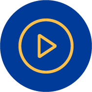 Yellow play button icon on a dark blue circle background.